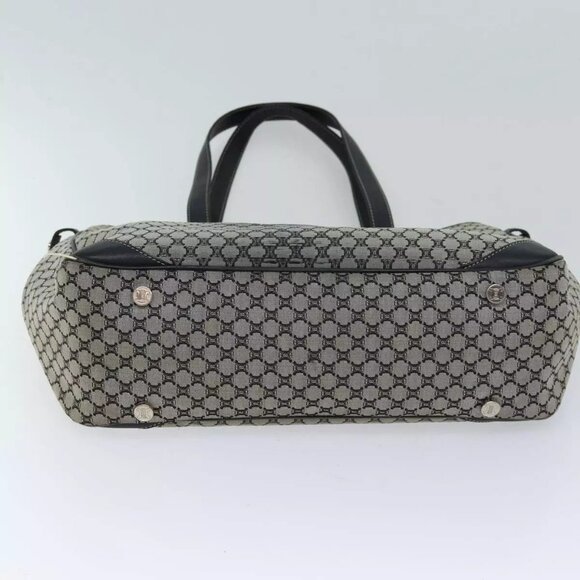 CELINE Macadam Canvas Hand Bag Gray Auth - Picture 6 of 16